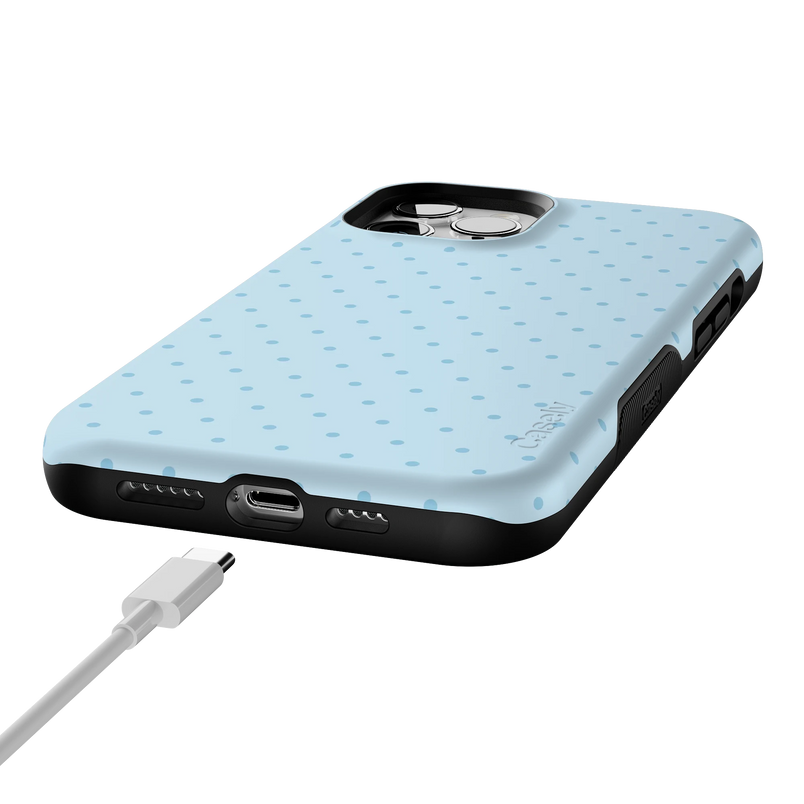 On the Dot | Blue Monochrome Polka Dot Case