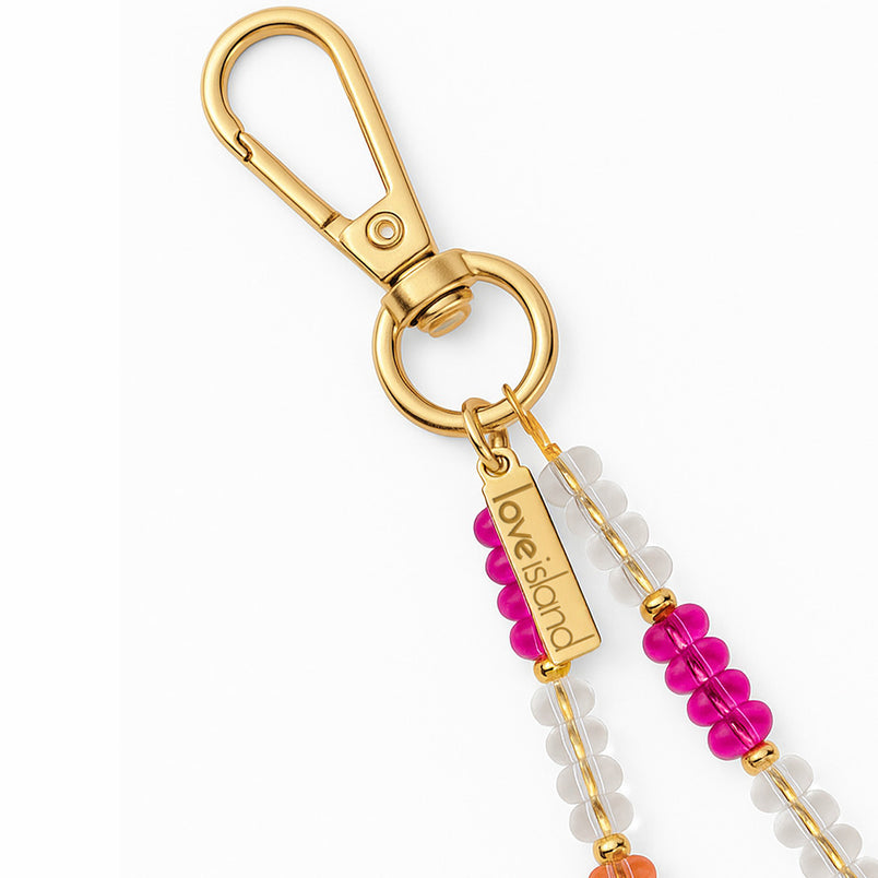 Rainbow Beaded Wristlet Phone Chain | Love Island x Casely
