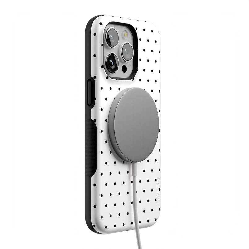 On the Dot | White Polka Dot Case