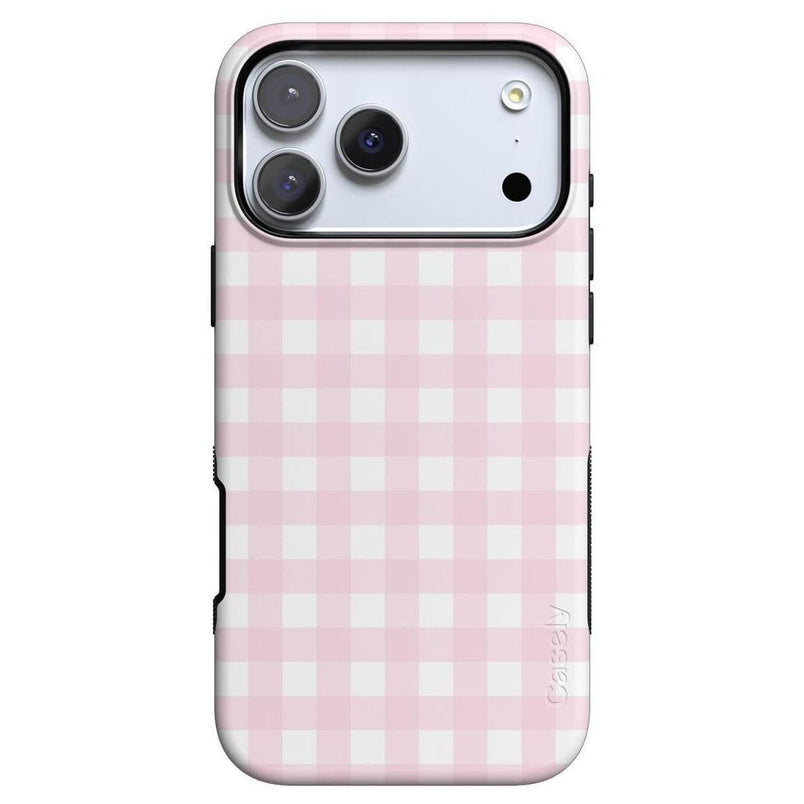 Casely iPhone 16 Pro Compatible with MagSafe Pink Plaid Casely iPhone 16 Pro Compatible with MagSafe Pink Plaid