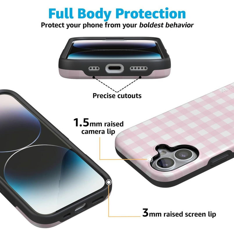 Pink Plaid | Sunday Best Case Phone Case get.casely 