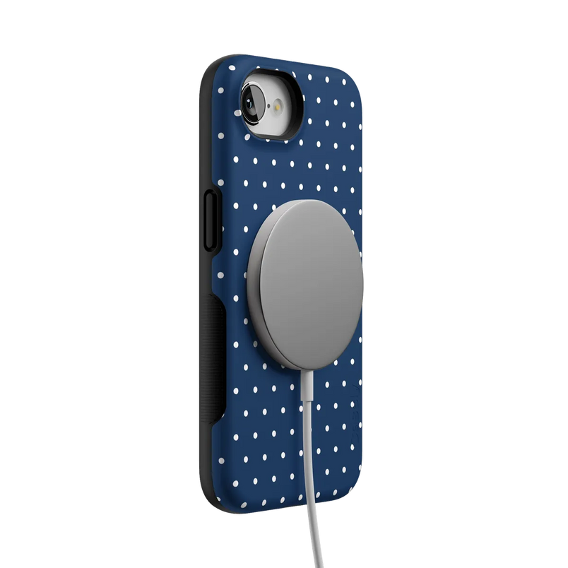 On the Dot | Navy Polka Dot Case