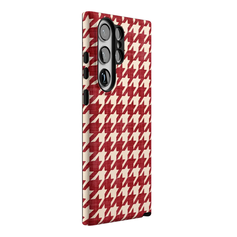Scarlet Stitch | Red Houndstooth Case