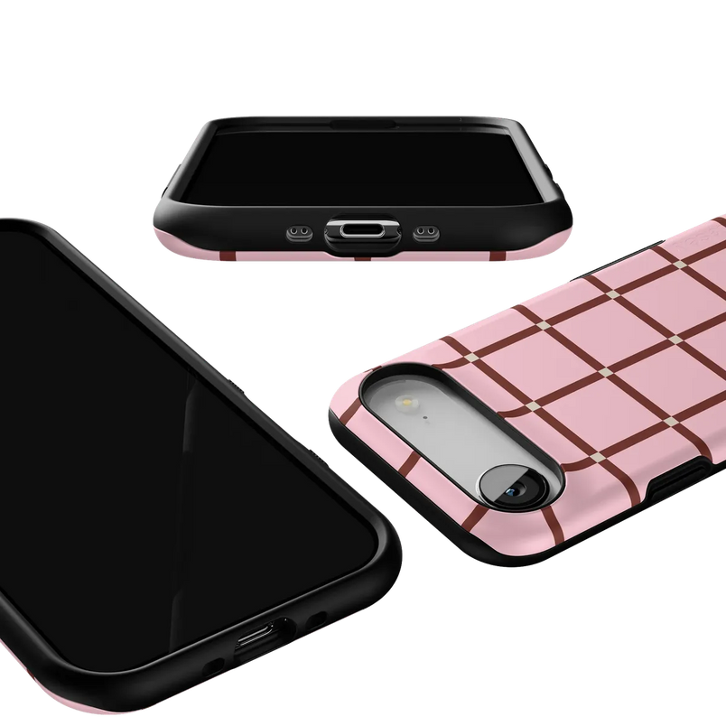 Uptown Gridlock | Pink Checkerboard Case