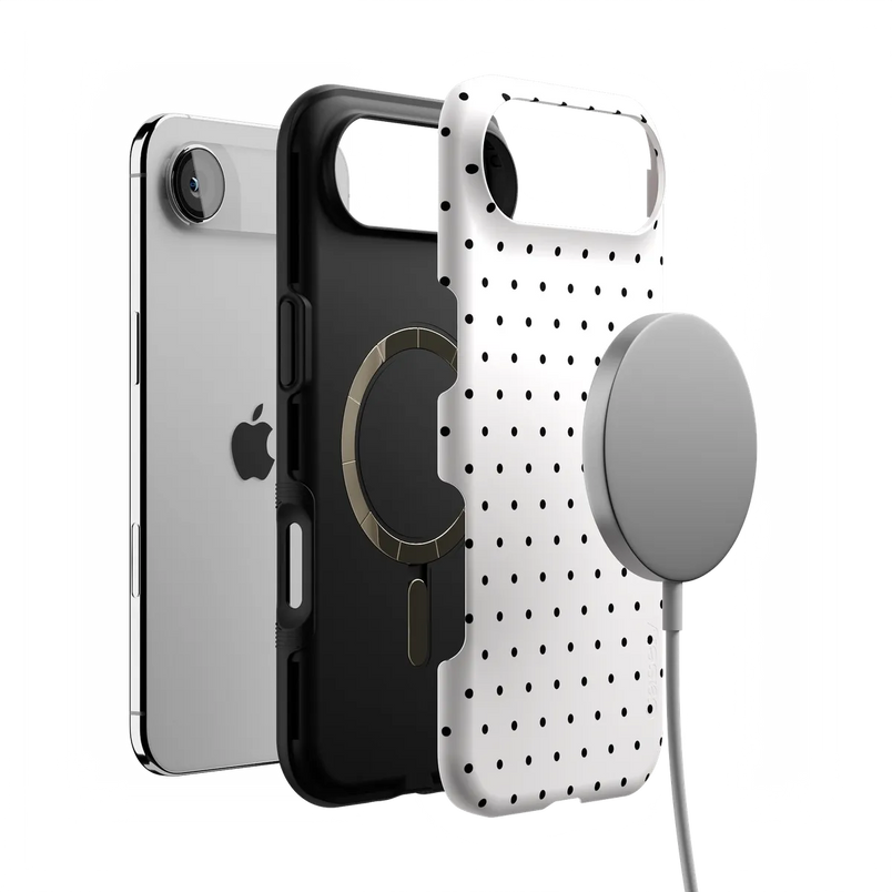 On the Dot | White Polka Dot Case