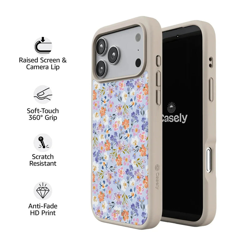 Poppy Meadows | Pastel Floral Case iPhone Case get.casely 
