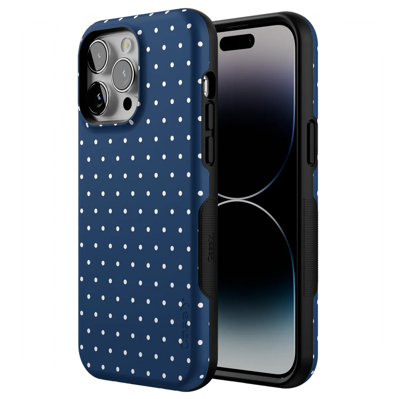 On the Dot | Navy Polka Dot Case