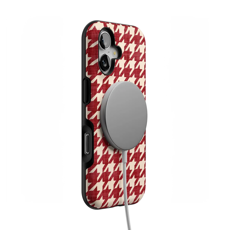 Scarlet Stitch | Red Houndstooth Case