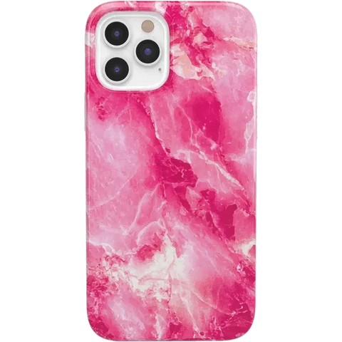Bold / iPhone 12 Pro Pretty in Pink | Hot Pink Marble Case