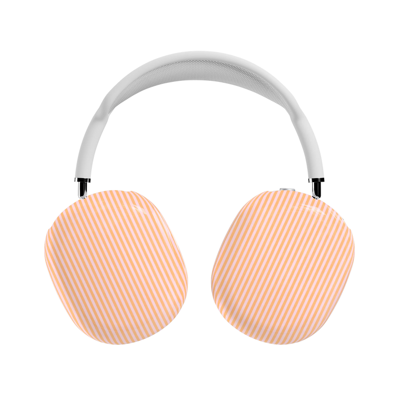 Stripes and the City | Orange & Pink Pinstripe AirPods Max Case - AirPods Max