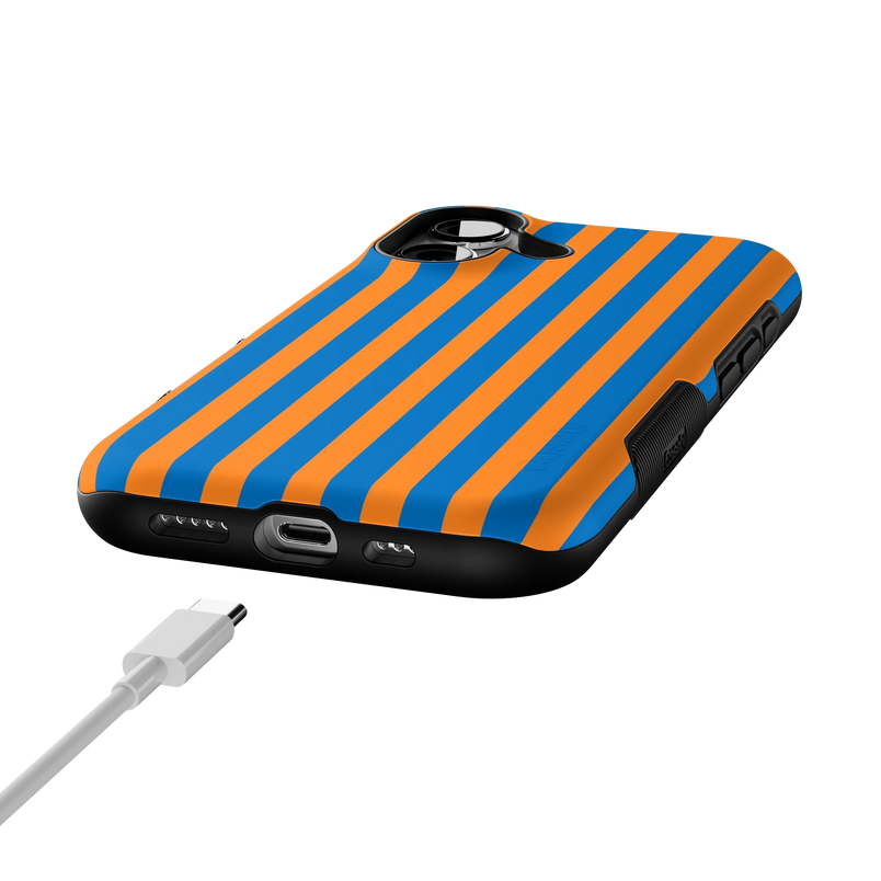 Go New York | Blue & Orange Stripes Case