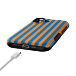 Go New York | Blue & Orange Stripes Case