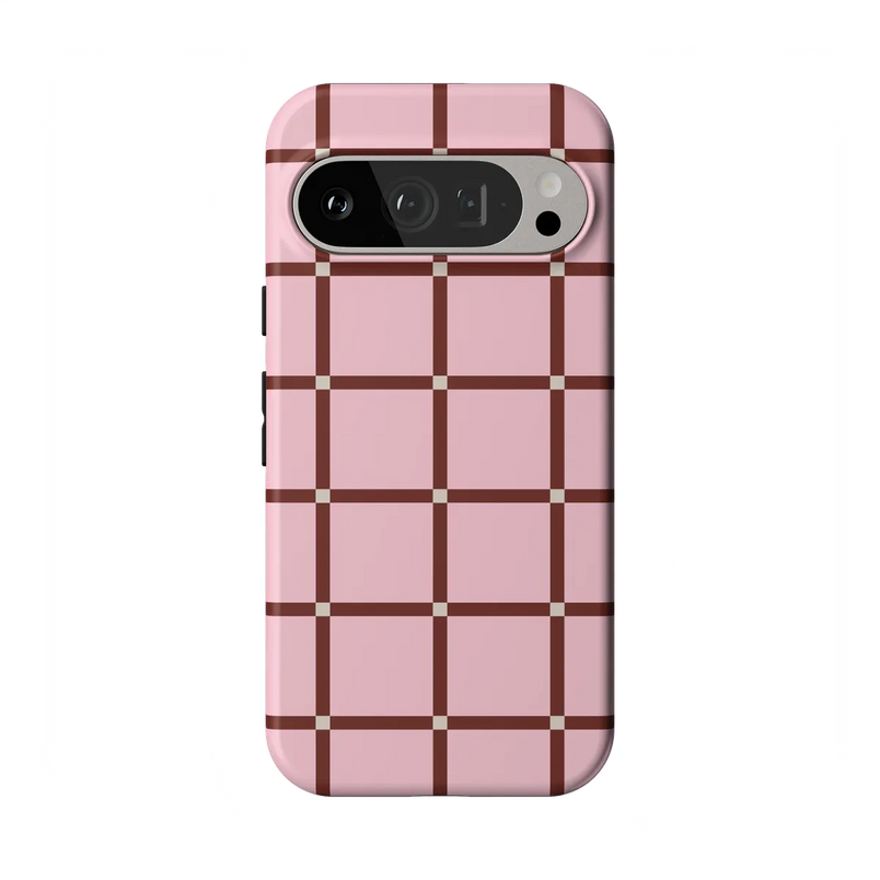 Uptown Gridlock | Pink Checkerboard Case
