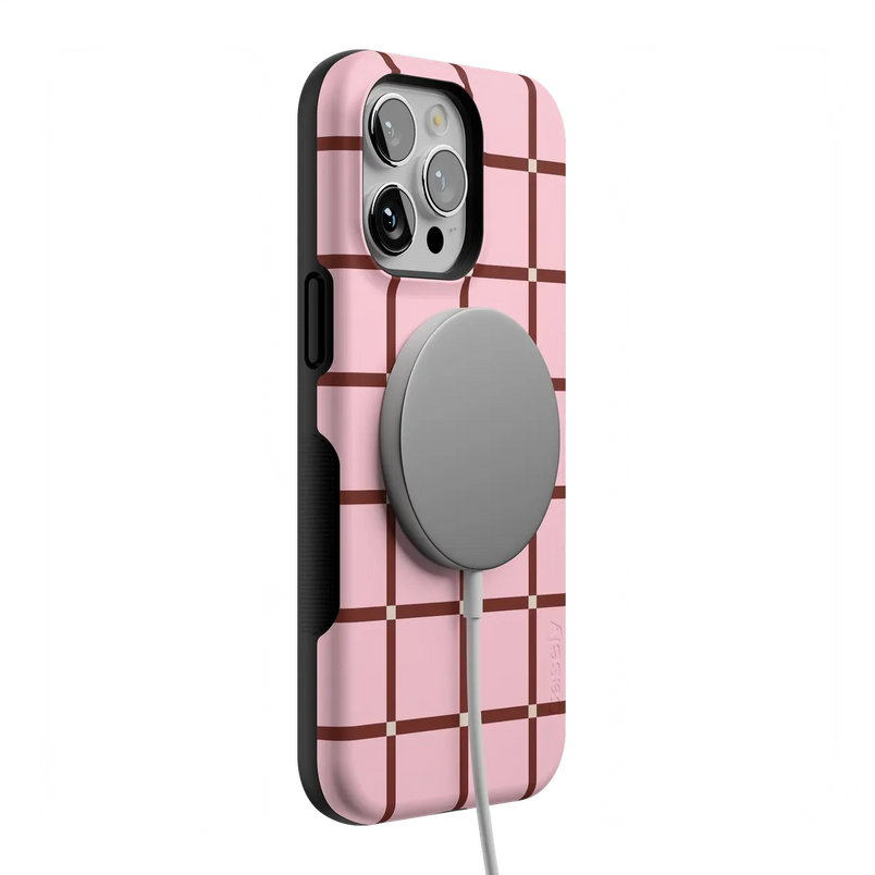 Uptown Gridlock | Pink Checkerboard Case