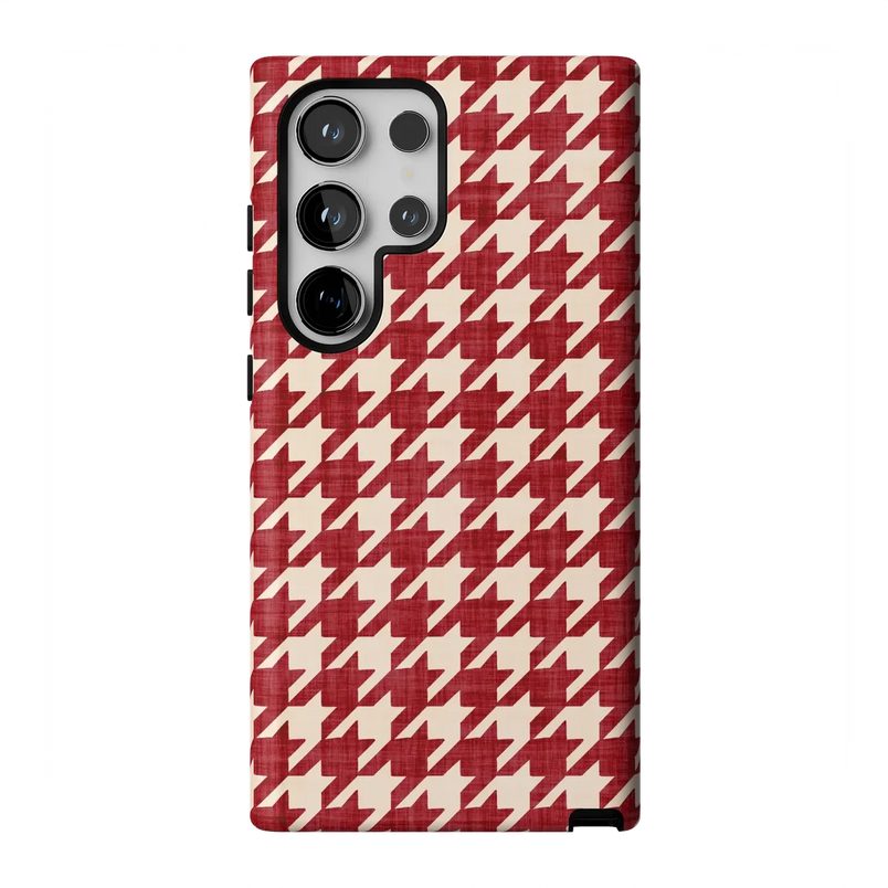 Scarlet Stitch | Red Houndstooth Case