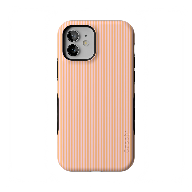Stripes and the City | Orange & Pink Pinstripe Case - iPhone 12