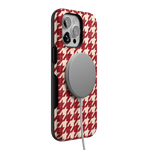 Scarlet Stitch | Red Houndstooth Case