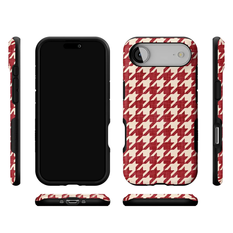 Scarlet Stitch | Red Houndstooth Case