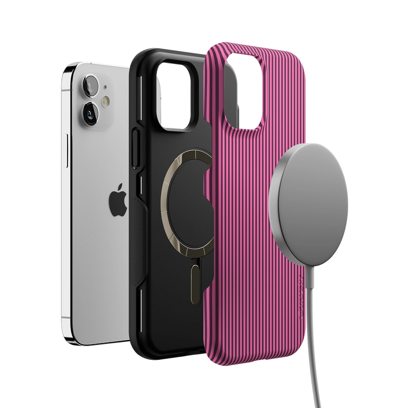 Stripes and the City | Pink & Purple Pinstripe Case
