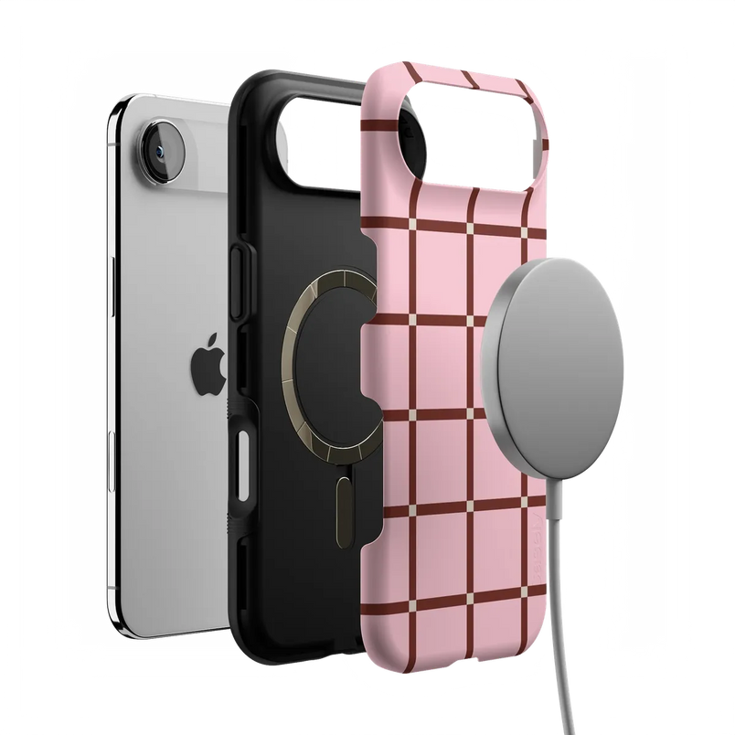 Uptown Gridlock | Pink Checkerboard Case