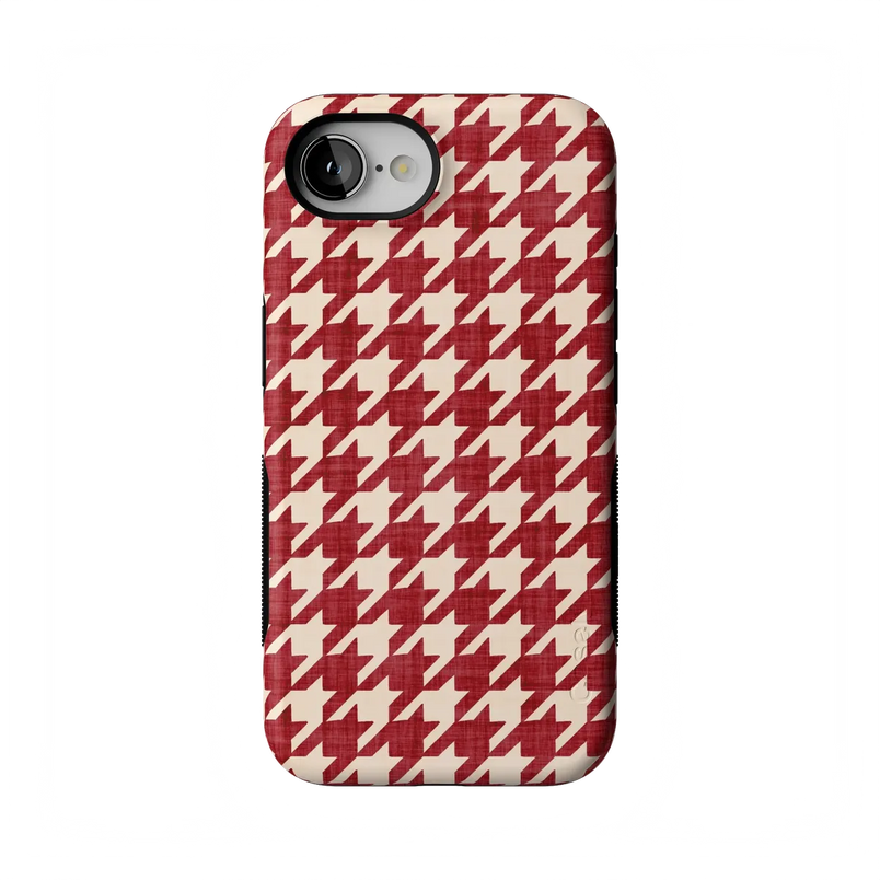 Scarlet Stitch | Red Houndstooth Case