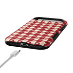 Scarlet Stitch | Red Houndstooth Case