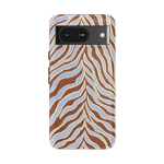 Untamed | Brown & Blue Zebra Case - Google Pixel 8