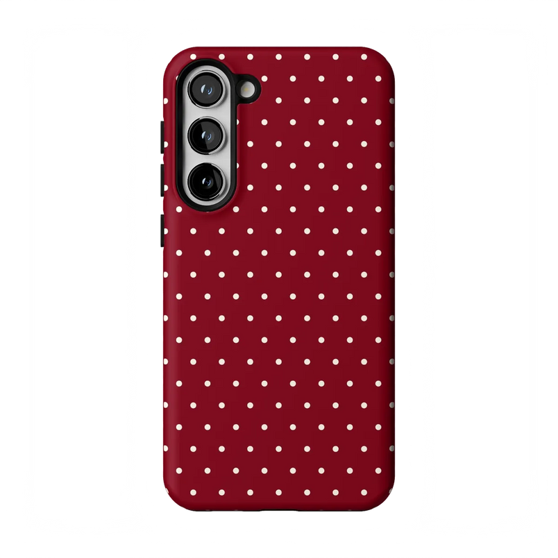 On the Dot | Maroon Polka Dot Case