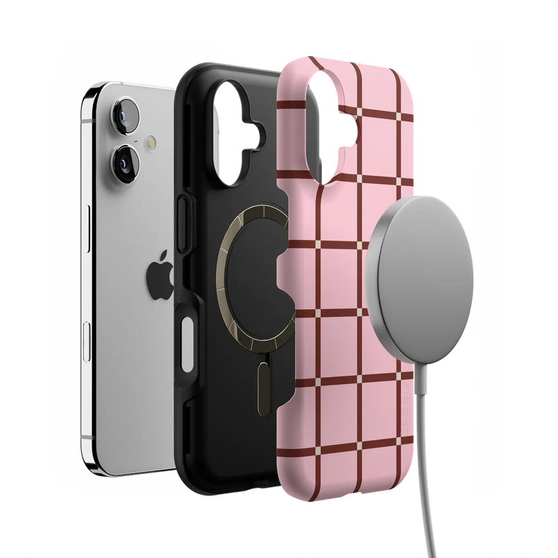 Uptown Gridlock | Pink Checkerboard Case