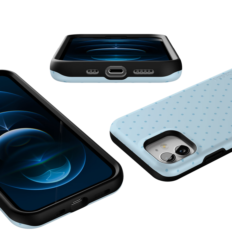 On the Dot | Blue Monochrome Polka Dot Case