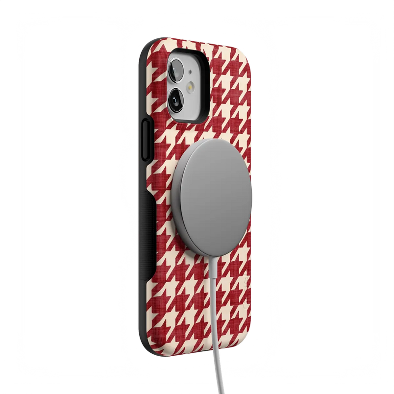 Scarlet Stitch | Red Houndstooth Case