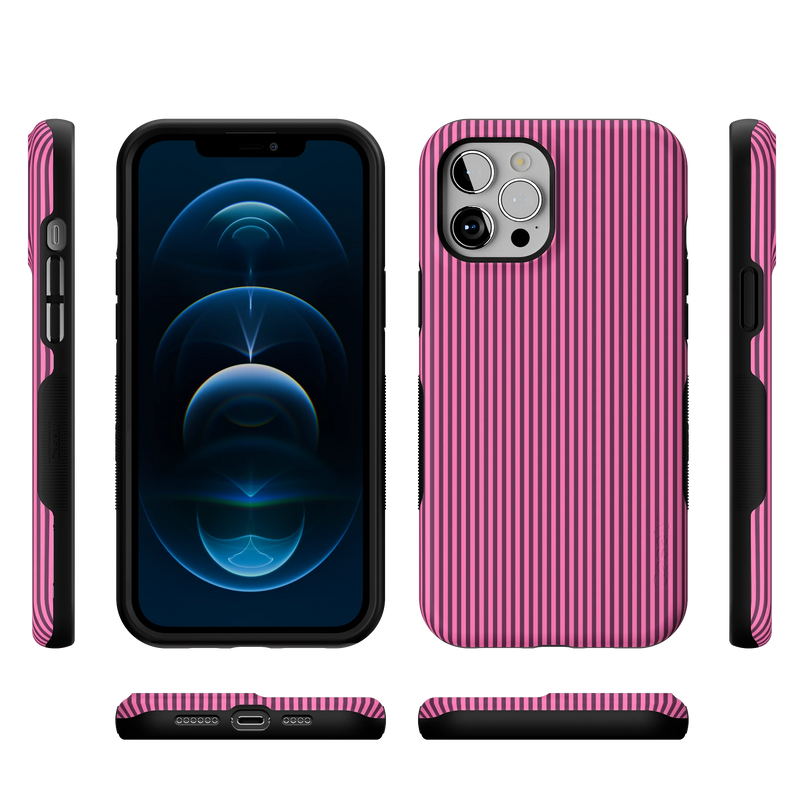 Stripes and the City | Pink & Purple Pinstripe Case