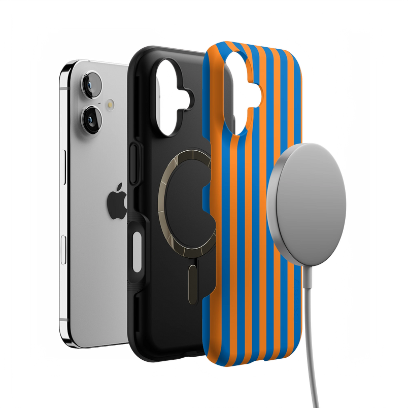 Go New York | Blue & Orange Stripes Case