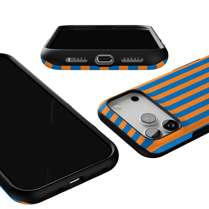 Go New York | Blue & Orange Stripes Case