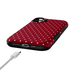 On the Dot | Maroon Polka Dot Case