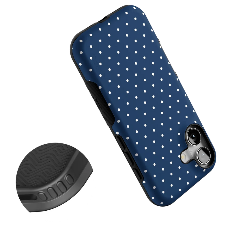 On the Dot | Navy Polka Dot Case