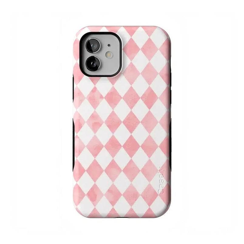 Queen of Diamonds | Pink Watercolor Case Phone Case Casetry Bold Flex + MagSafe® iPhone 12