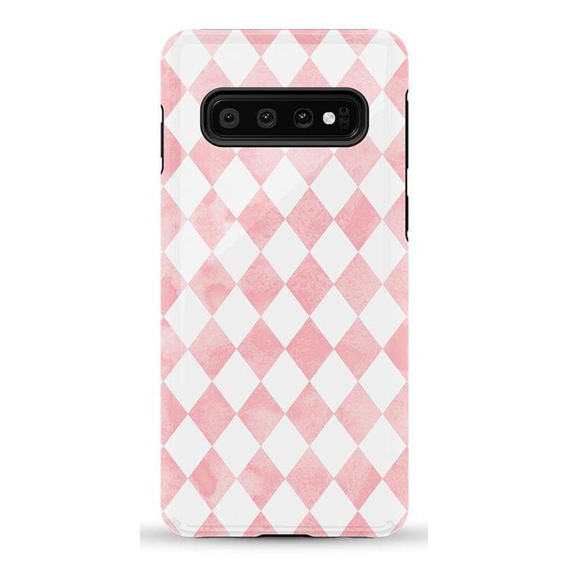 The Valentine's Collection | Pink Argyle Case Phone Case Casetry Essential Galaxy S10