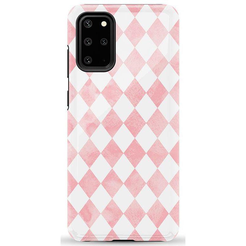 The Valentine's Collection | Pink Argyle Case Phone Case Casetry Essential Galaxy S20 Plus
