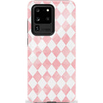 The Valentine's Collection | Pink Argyle Case Phone Case Casetry Essential Galaxy S20 Ultra