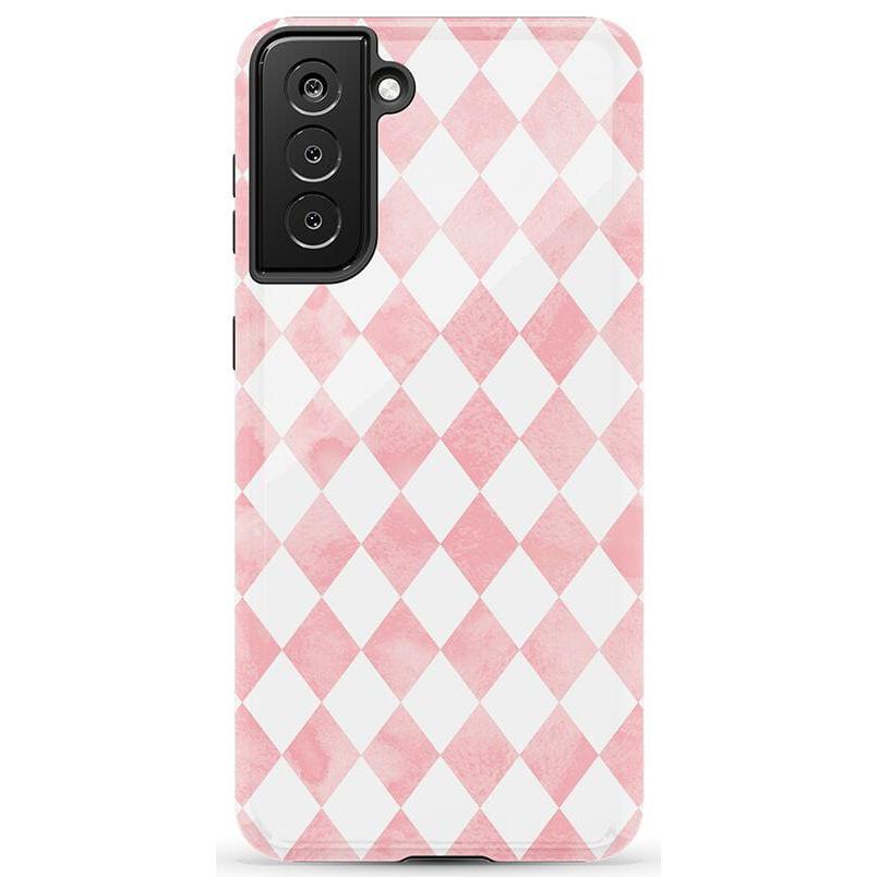 The Valentine's Collection | Pink Argyle Case Phone Case Casetry Essential Galaxy S21 Ultra
