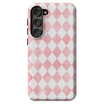 The Valentine's Collection | Pink Argyle Case Phone Case Casetry Essential Galaxy S23 Plus