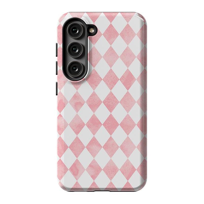 The Valentine's Collection | Pink Argyle Case Phone Case Casetry Essential Galaxy S22 Ultra
