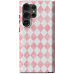The Valentine's Collection | Pink Argyle Case Phone Case Casetry Essential Galaxy S23 Ultra