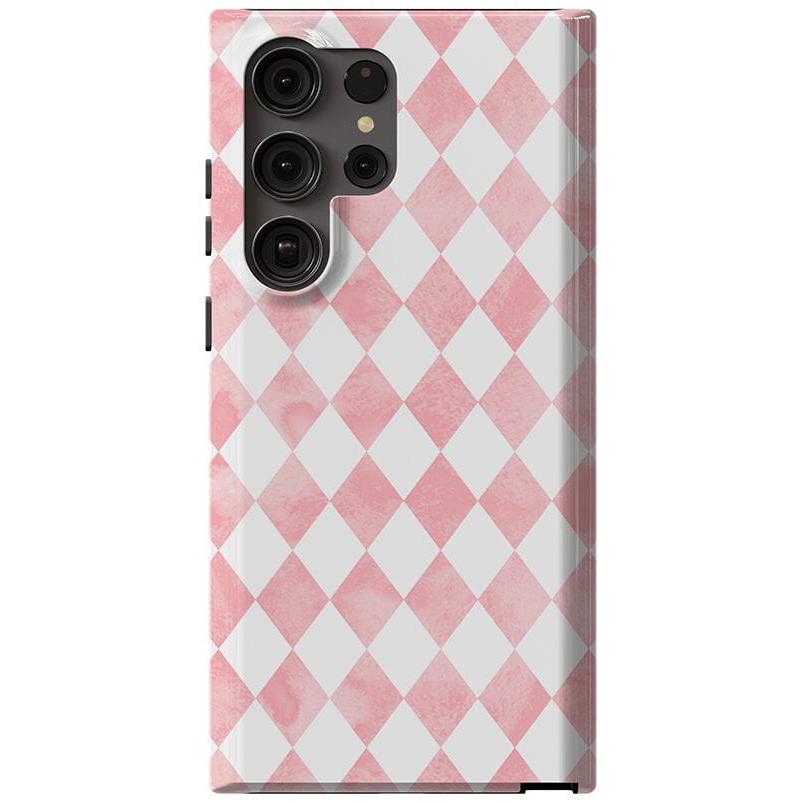 The Valentine's Collection | Pink Argyle Case Phone Case Casetry Essential Galaxy S23 Ultra