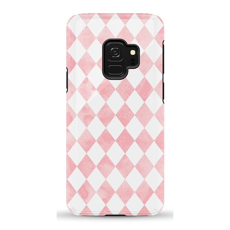 The Valentine's Collection | Pink Argyle Case Phone Case Casetry Essential Galaxy S9