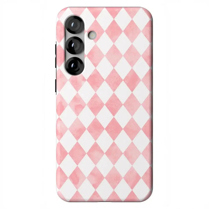 Queen of Diamonds | Pink Watercolor Case Phone Case Casetry Essential + MagSafe® Galaxy S25 Plus