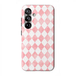 Queen of Diamonds | Pink Watercolor Case Phone Case Casetry Essential + MagSafe® Galaxy S25