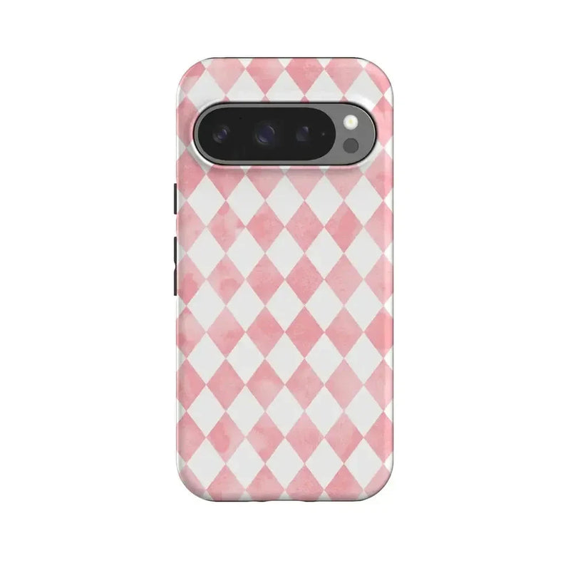 Queen of Diamonds | Pink Watercolor Case Phone Case Casetry Essential + MagSafe® Google Pixel 10 Pro 