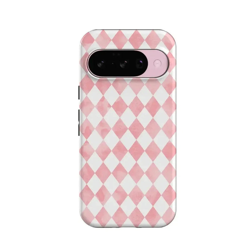 Queen of Diamonds | Pink Watercolor Case Phone Case Casetry Essential + MagSafe® Google Pixel 10 